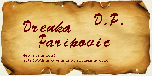 Drenka Paripović vizit kartica